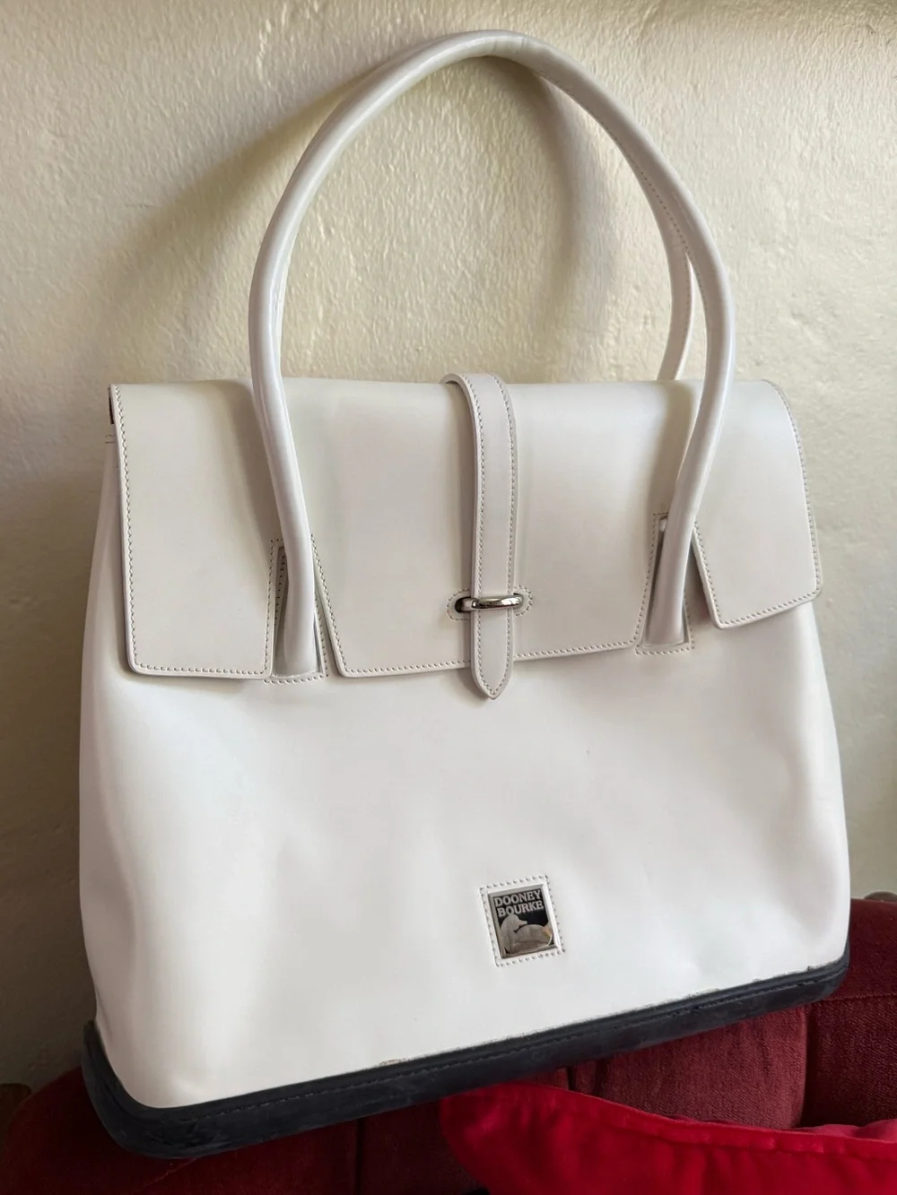 Dooney & Bourke Parasole 90s white leather handbag